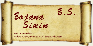 Bojana Simin vizit kartica